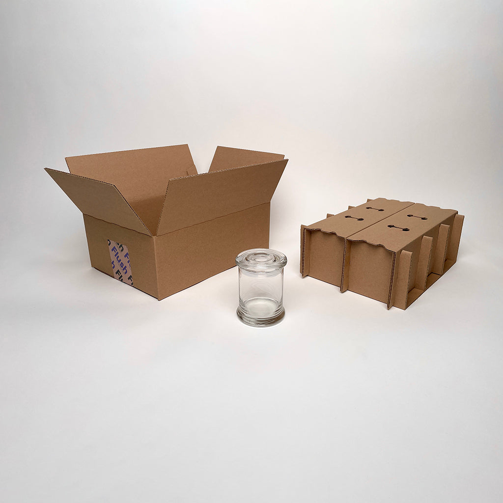 CandleScience 12 oz Status Jar 6-Pack Shipping Box for candles available from Flush Packaging