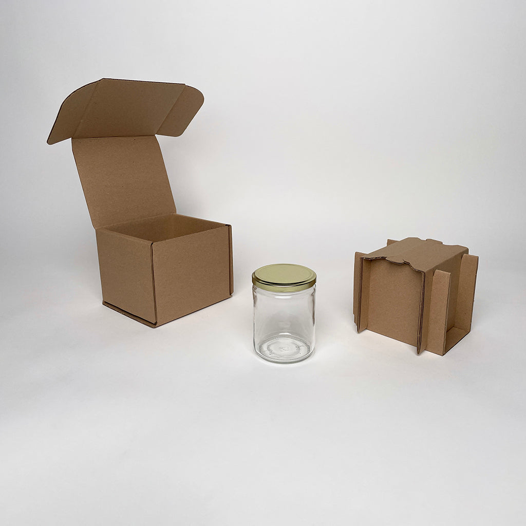 CandleScience 16 oz Salsa Jar Shipping Box for Candles available from Flush Packaging