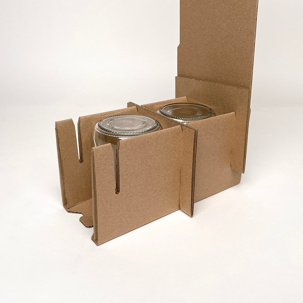 CandleScience 16 oz Salsa Jar 2-Pack Shipping Box for Candles assembly 1