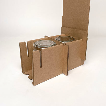 CandleScience 16 oz Salsa Jar 2-Pack Shipping Box for Candles assembly 1