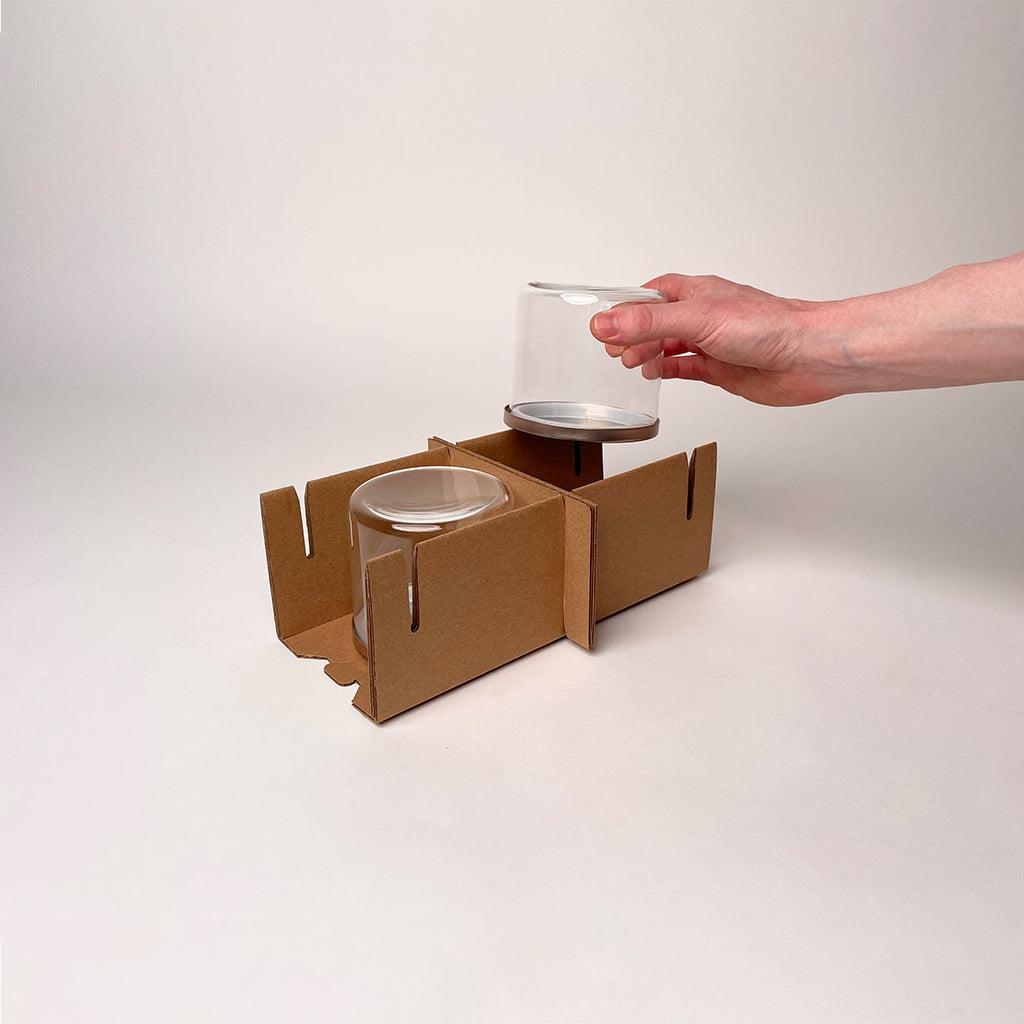 CandleScience 3 Wick Tumbler 2-Pack Shipping Box for candles assembly 1