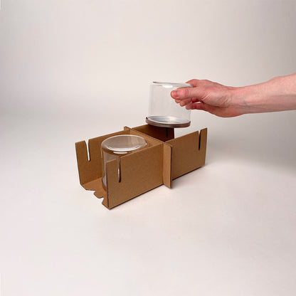 CandleScience 3 Wick Tumbler 2-Pack Shipping Box for candles assembly 1