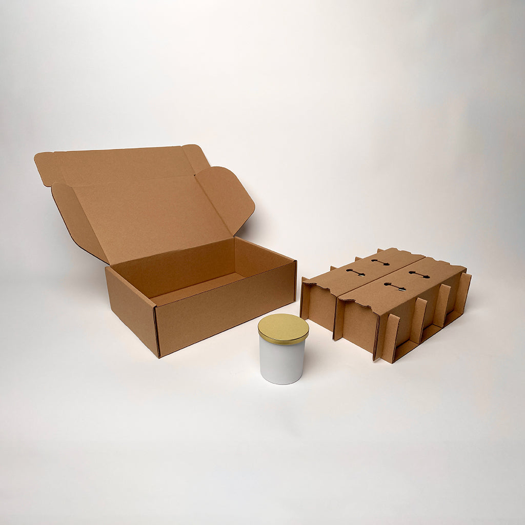 CandleScience Astra Tumbler Jar 6-Pack Shipping Box for Candles available from Flush Packaging