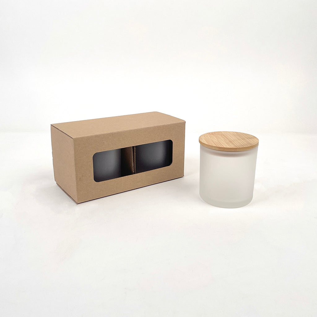 CandleScience Frosted Tumbler 2-Pack Retail Box for candles available from Flush Packaging
