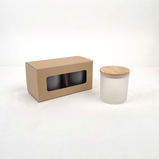 CandleScience Frosted Tumbler 2-Pack Retail Box for candles available from Flush Packaging