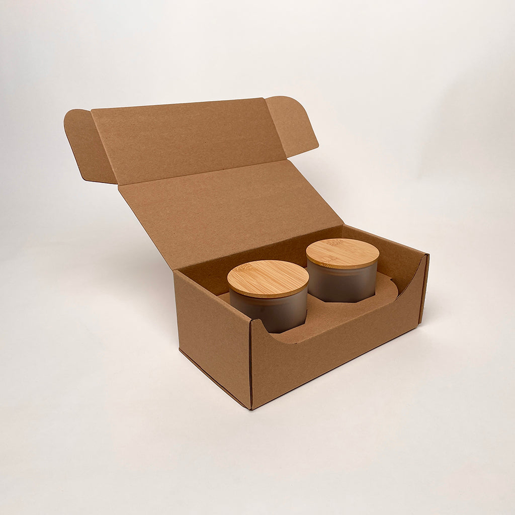 CandleScience Frosted Tumbler 2-Pack Shipping Box for candles available from Flush Packaging