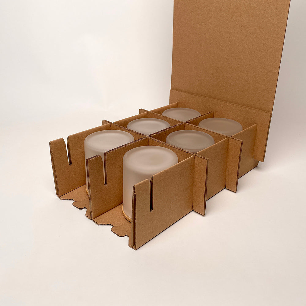 CandleScience Frosted Tumbler 6Pack Shipping Box Candle Boxes