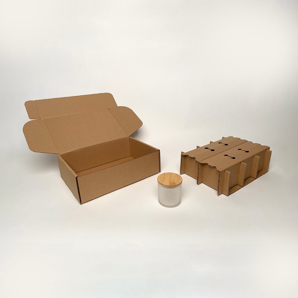CandleScience Frosted Tumbler 6-Pack Shipping box for candles available from Flush Packaging