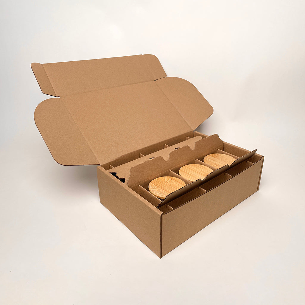 CandleScience Frosted Tumbler 6-Pack Shipping box for candles unboxing 3