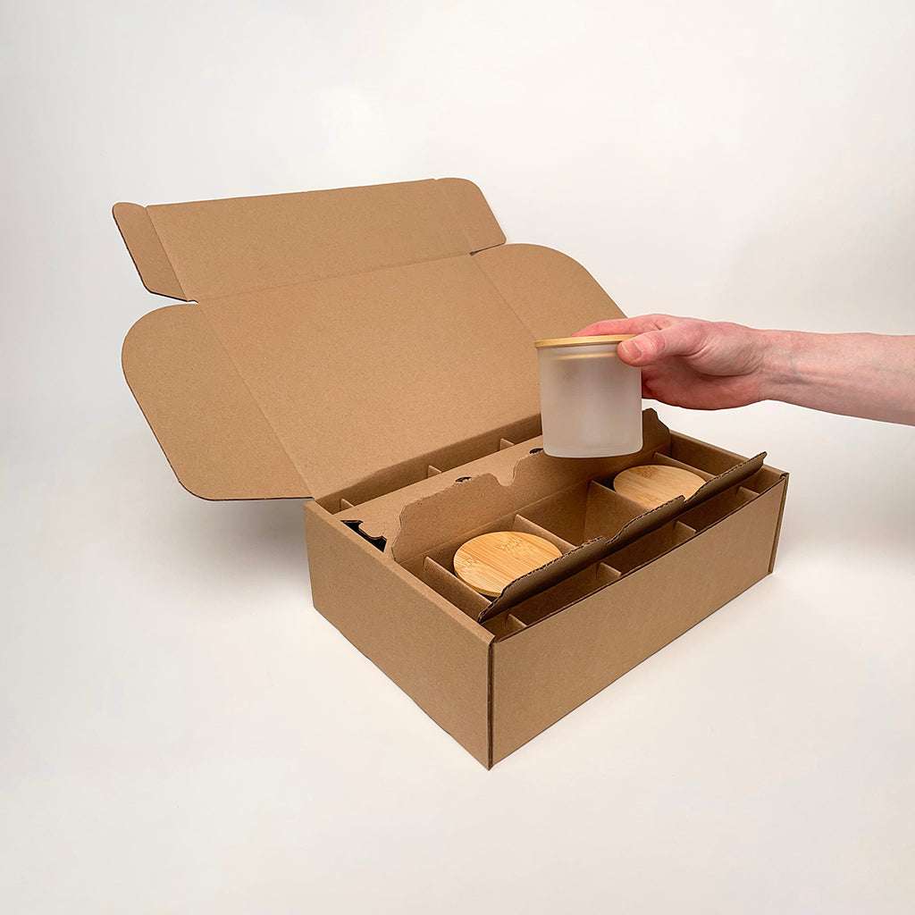 CandleScience Frosted Tumbler 6-Pack Shipping box for candles unboxing 4