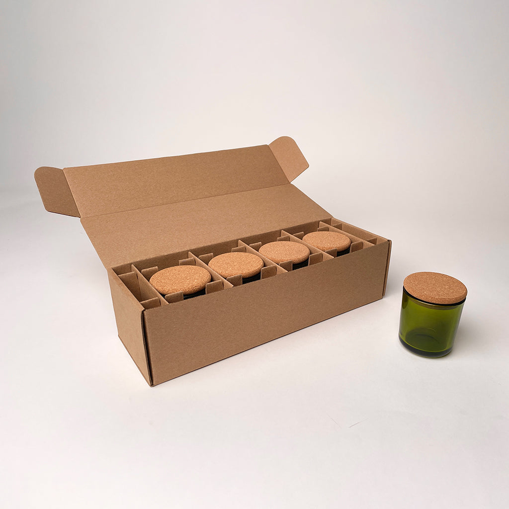 CandleScience Mini Sonoma Tumbler Jar 4-Pack Shipping Box for Candles available from Flush Packaging