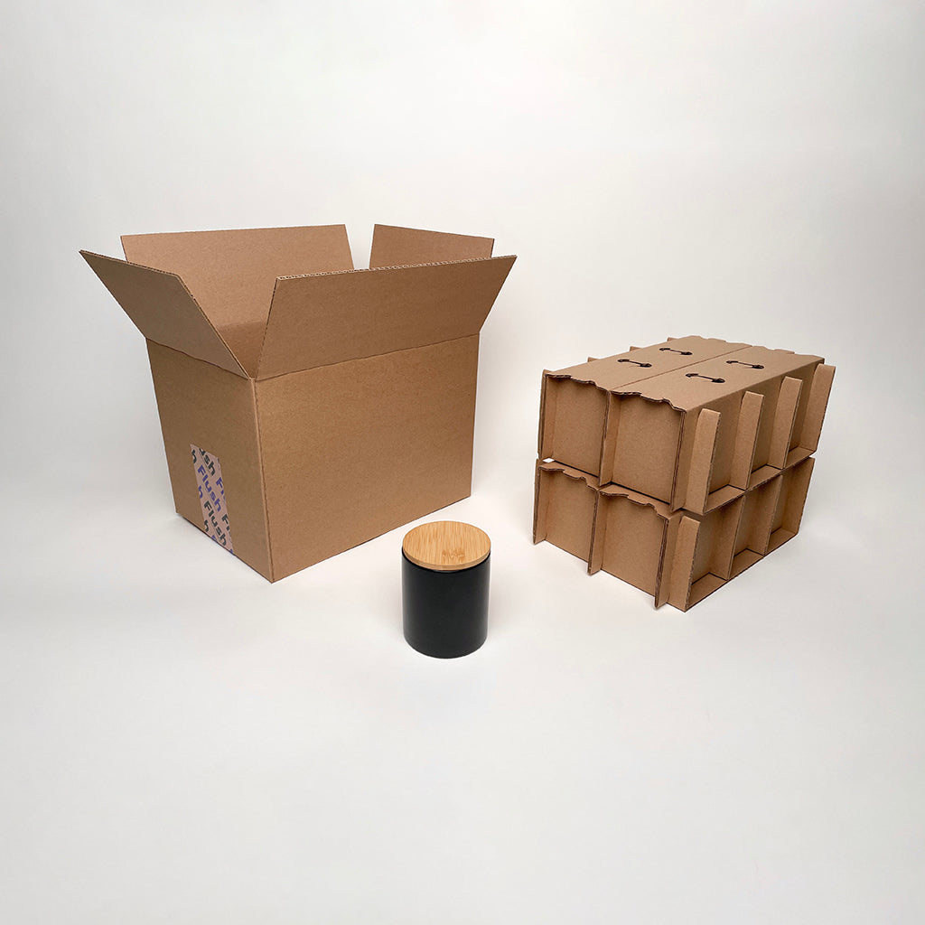 CandleScience Modern Ceramic Tumbler 12-Pack Shipping Box for candles available from Flush Packaging