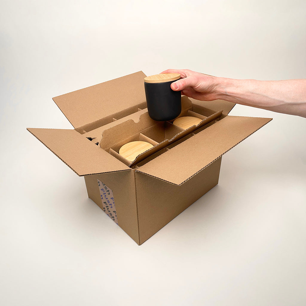 CandleScience Nordic Ceramic Tumbler 12-Pack Shipping Box for candles unboxing 3