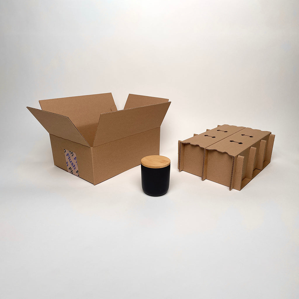 CandleScience Nordic Ceramic Tumbler 6-Pack Shipping Box for candles available from Flush Packaging