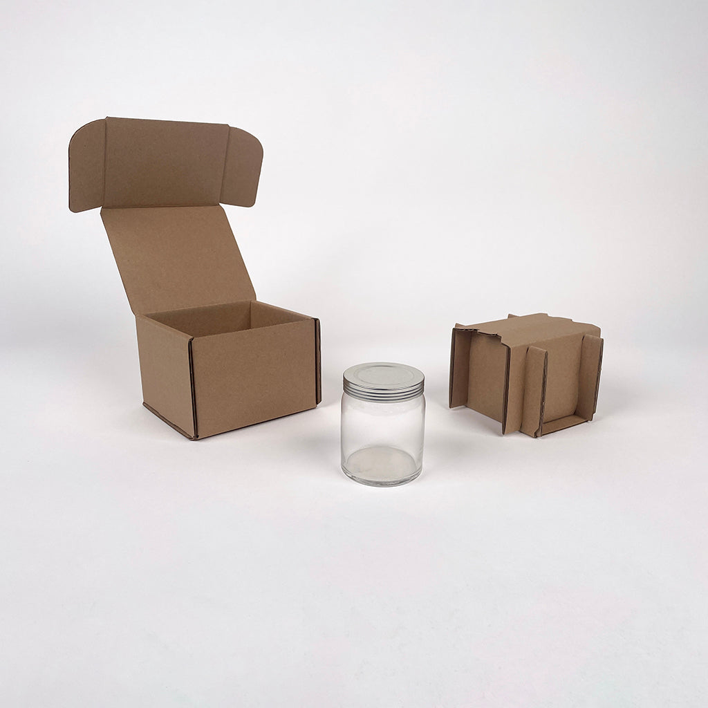 CandleScience Small Apothecary Jar Shipping Box for candles available from Flush Packaging