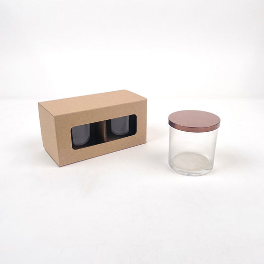 CandleScience Straight Sided Tumbler 2-Pack Retail box for candles available from Flush Packaging