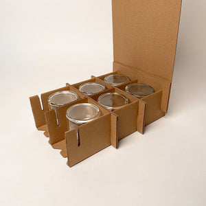 CandleScience Straight Sided Tumbler 6-Pack Shipping Box for candles assembly 1