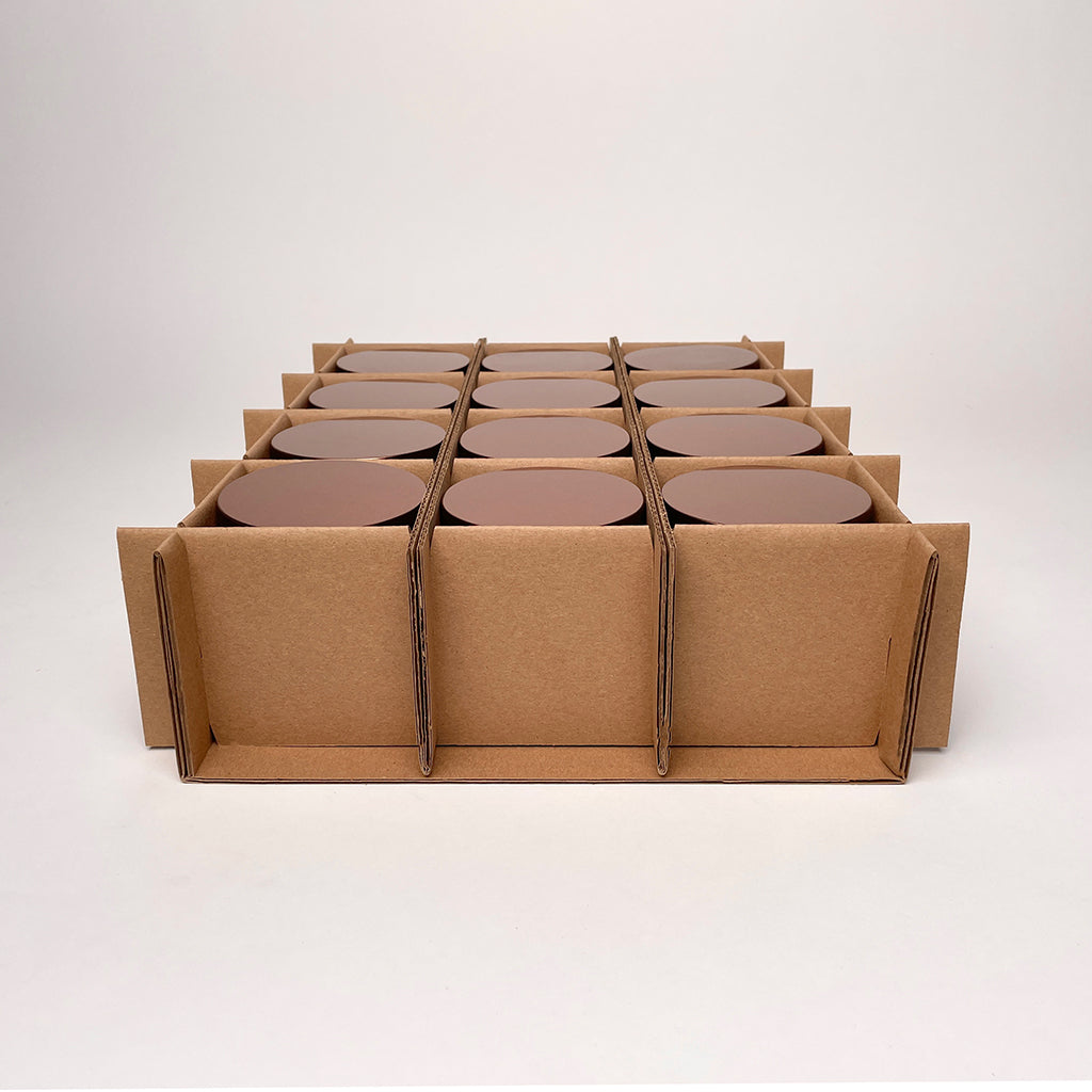 CandleScience Straight Sided Tumbler 12-Pack Shipping Box for shipping candles assembly 3