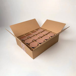 CandleScience Straight Sided Tumbler 12-Pack Shipping Box for shipping candles available for purchase from Flush Packaging