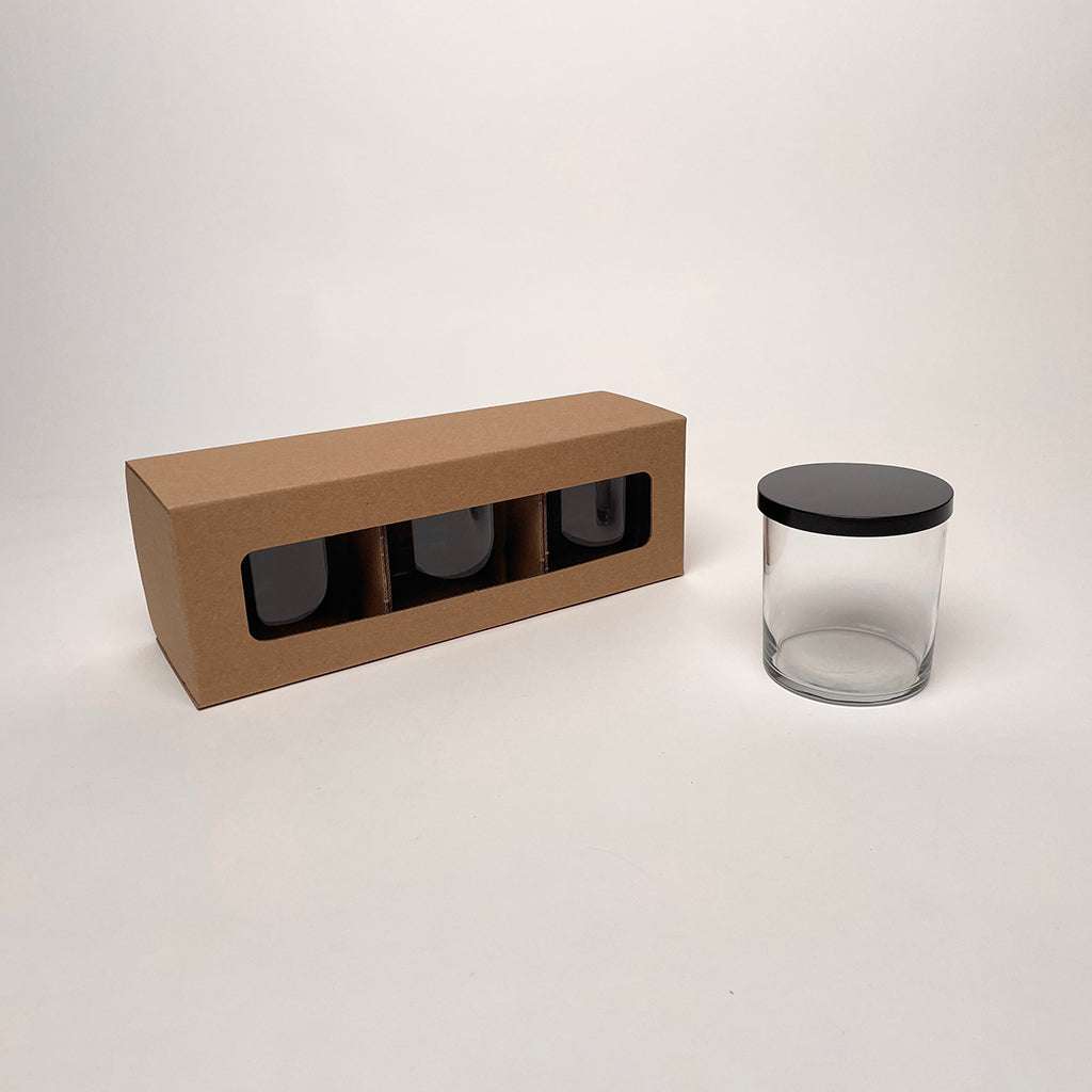 CandleScience Studio Tumbler 3-Pack Retail Box for candles available from Flush Packaging