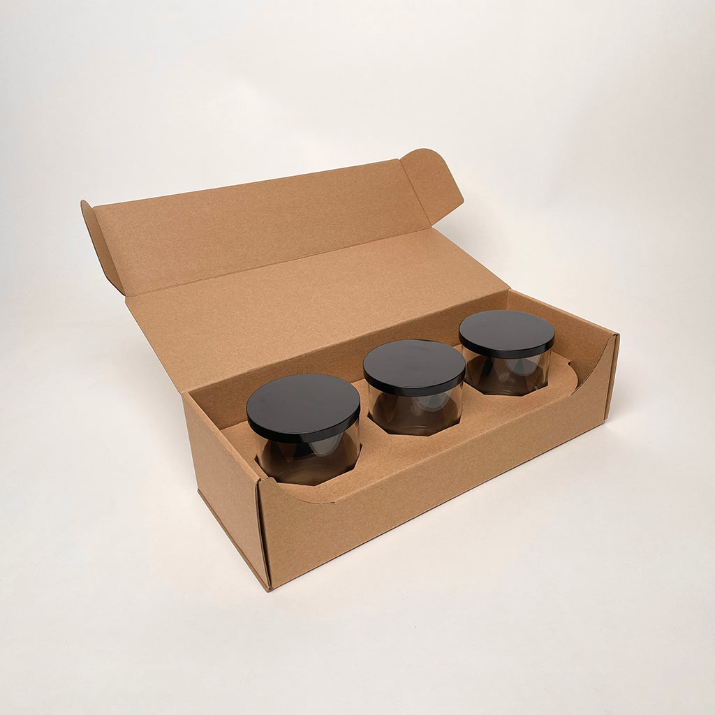 CandleScience Studio Tumbler 3-Pack Shipping Box for candles available from Flush Packaging
