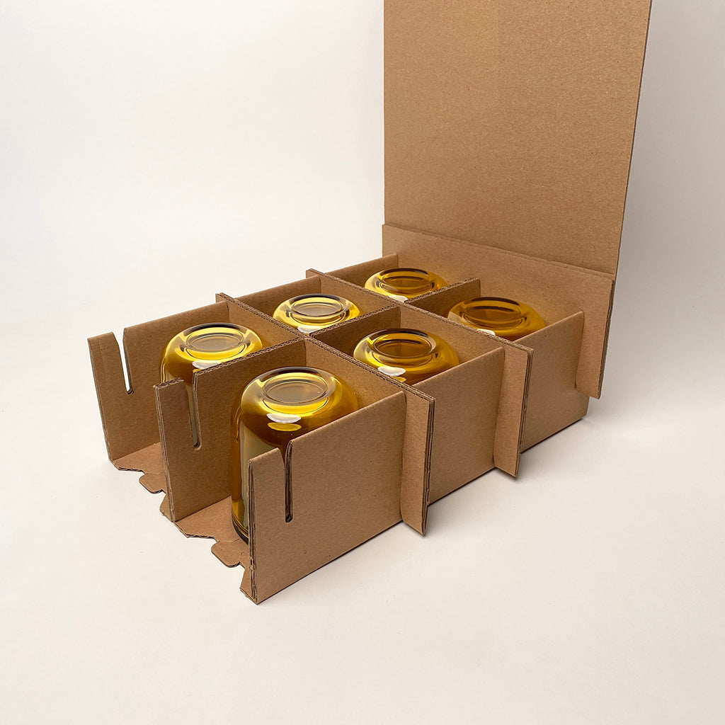 Dulceria Candle Supply 12 oz Serafina candle vessel 6-Pack Shipping Box assembly 1