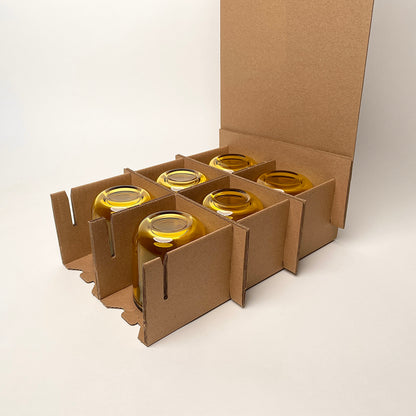 Dulceria Candle Supply 12 oz Serafina candle vessel 6-Pack Shipping Box assembly 1