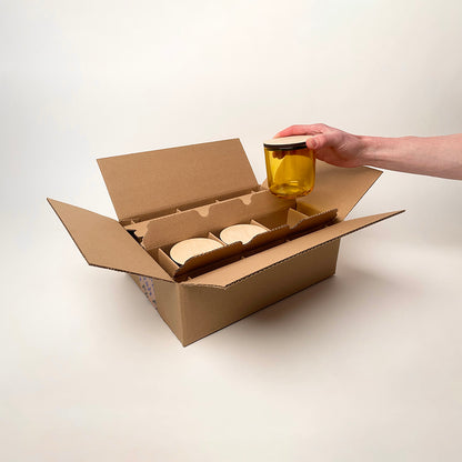 Dulceria Candle Supply 12 oz Serafina candle vessel 6-Pack Shipping Box unboxing 4