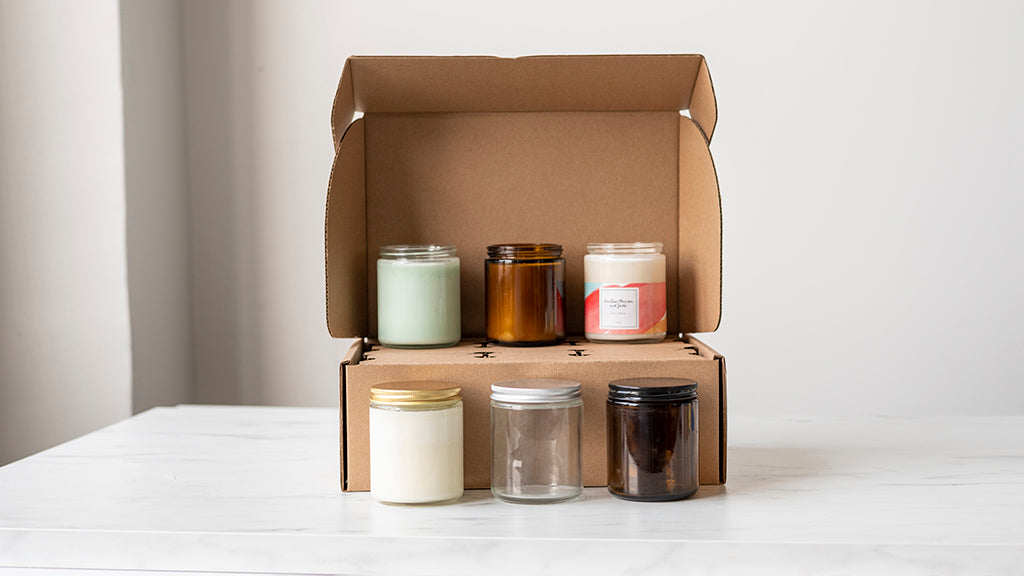 Flush Packaging is the official packaging partner of CandleScience and supplier of packaging and shipping boxes for CandleScience tumblers, jars, and tins