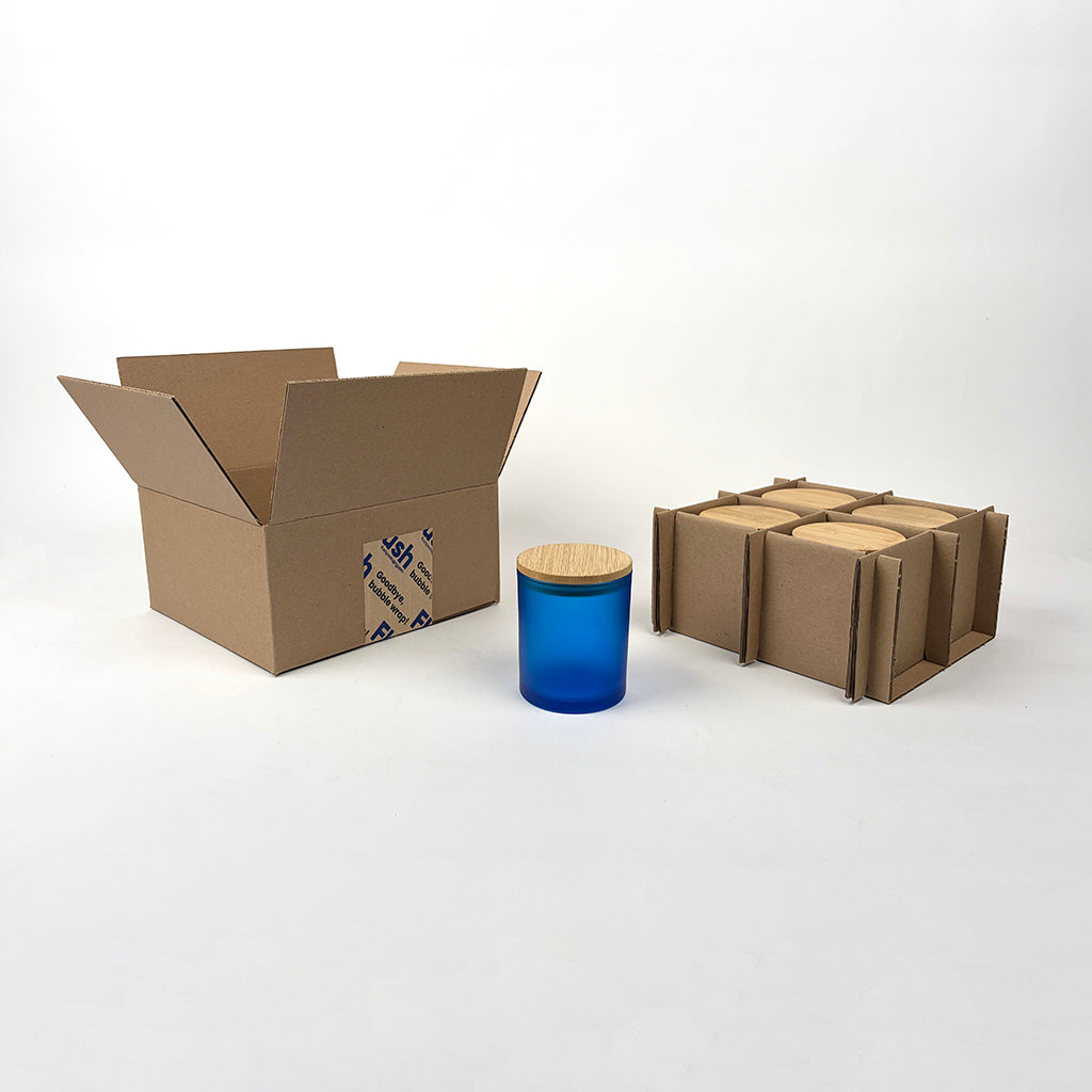 Jar Store 14.5 oz Studio Candle Jar 4-Pack Shipping Box available from Flush Packaging