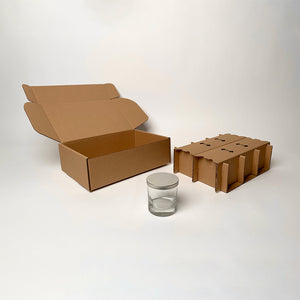 Libbey 11 oz 917CD Heavy Base Rocks Tumbler 6-Pack Shipping box for candles available from Flush Packaging