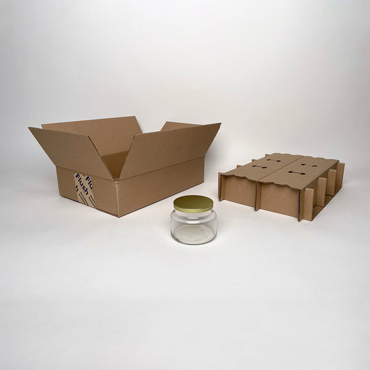 Libbey 15 oz 995 Classic Apothecary Jar 6-Pack Shipping Box for candles available from Flush Packaging
