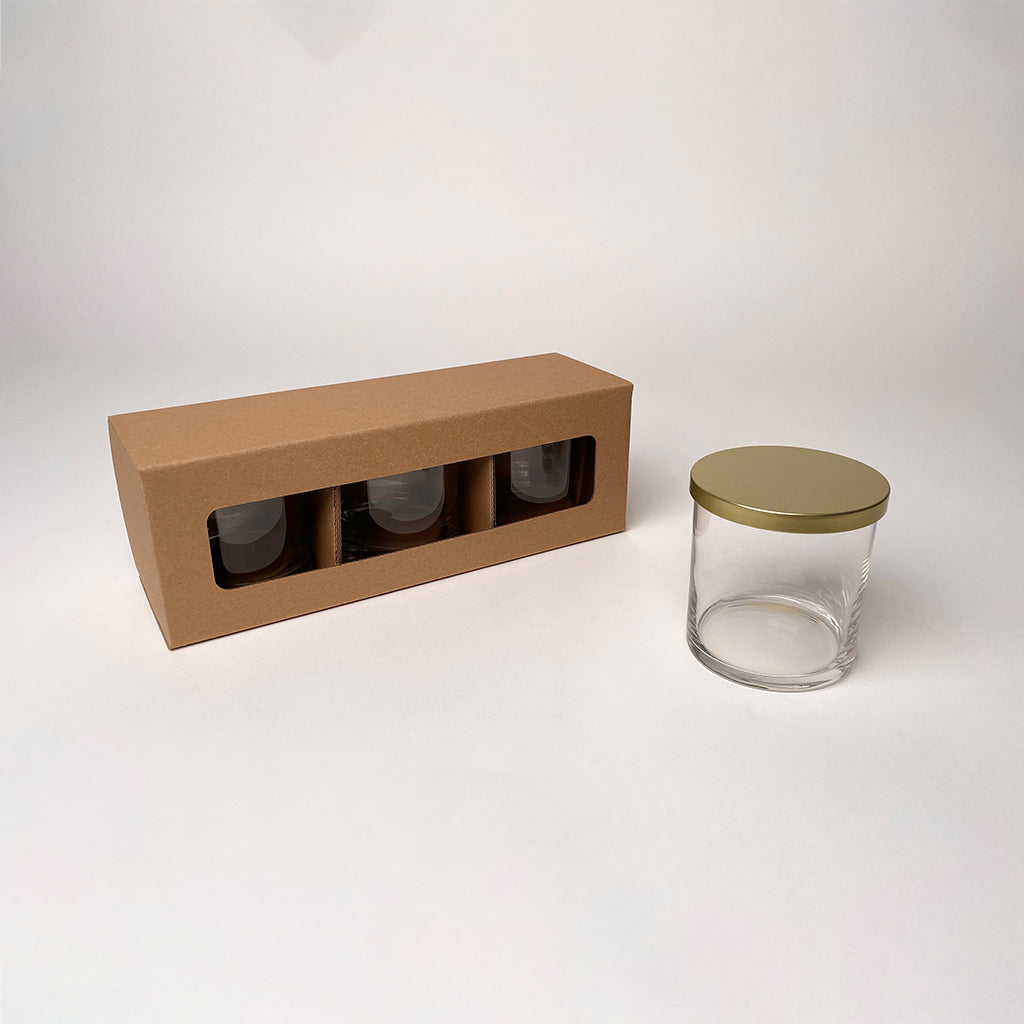 Libbey 12.5 oz 2917 Tumbler 3-Pack Retail Box for candles available from Flush Packaging