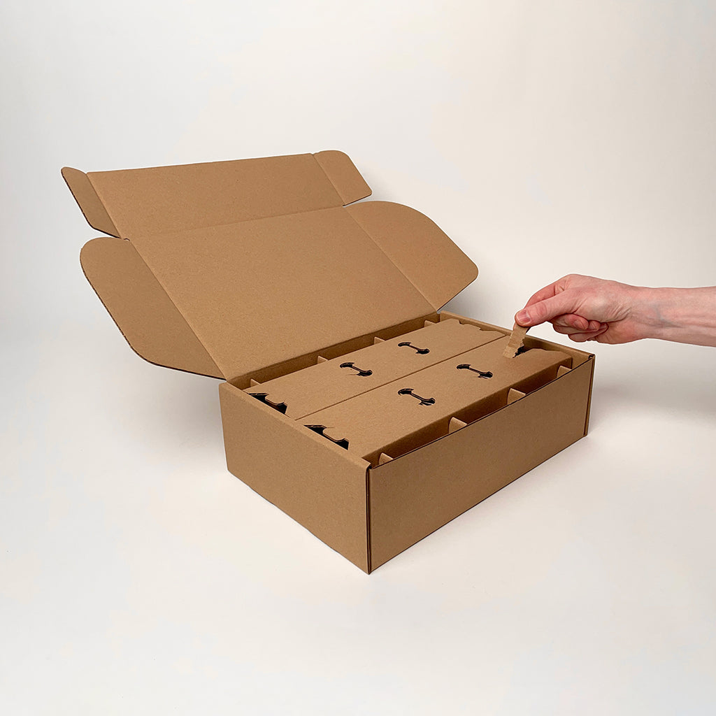 Libbey 2917 6-Pack Candle Shipping Box | Candle Jar Packaging