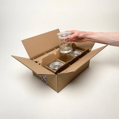 Libbey® 12.5 oz 478 Status Jar 6-Pack Shipping Box for Candles unboxing 3