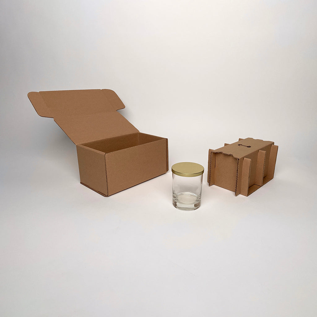 Libbey 13.5 oz 918CD Heavy Base Tumbler 2-Pack Shipping box for candles available from Flush Packaging