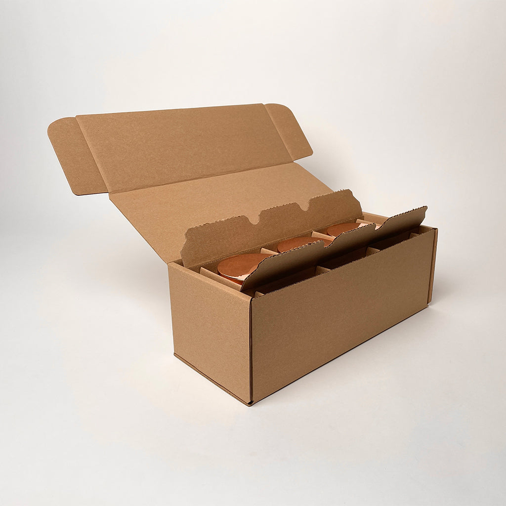 Makesy 12 oz Aura 3-Pack Shipping Box for candles unboxing 3