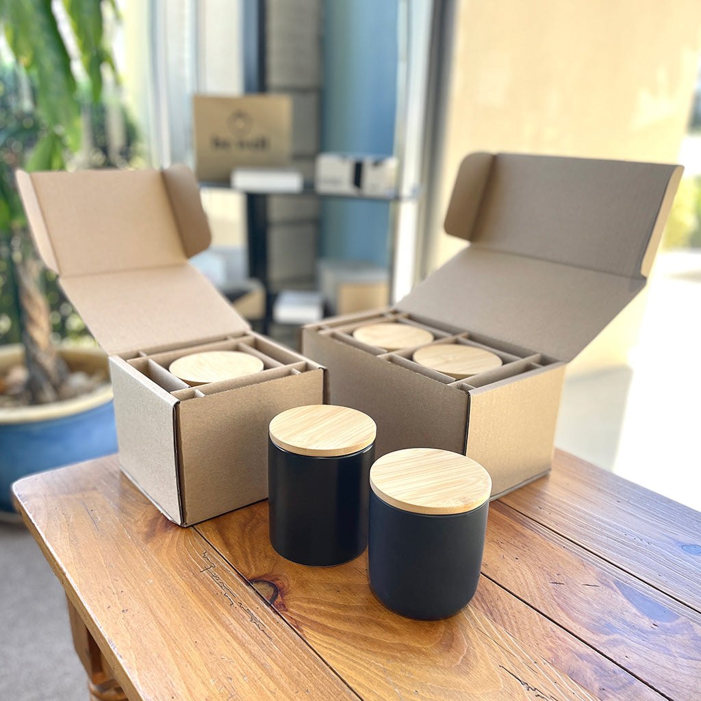 Packaging For Candles Made With CandleScience Ceramic Jars