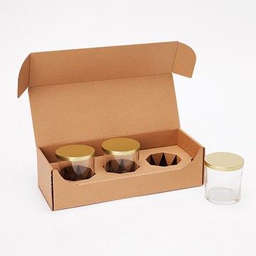 Shipping boxes for glass jars, mason jars, and glass tumbler jars available for purchase from Flush Packaging